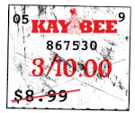 KB Toys Clearance Price Tag